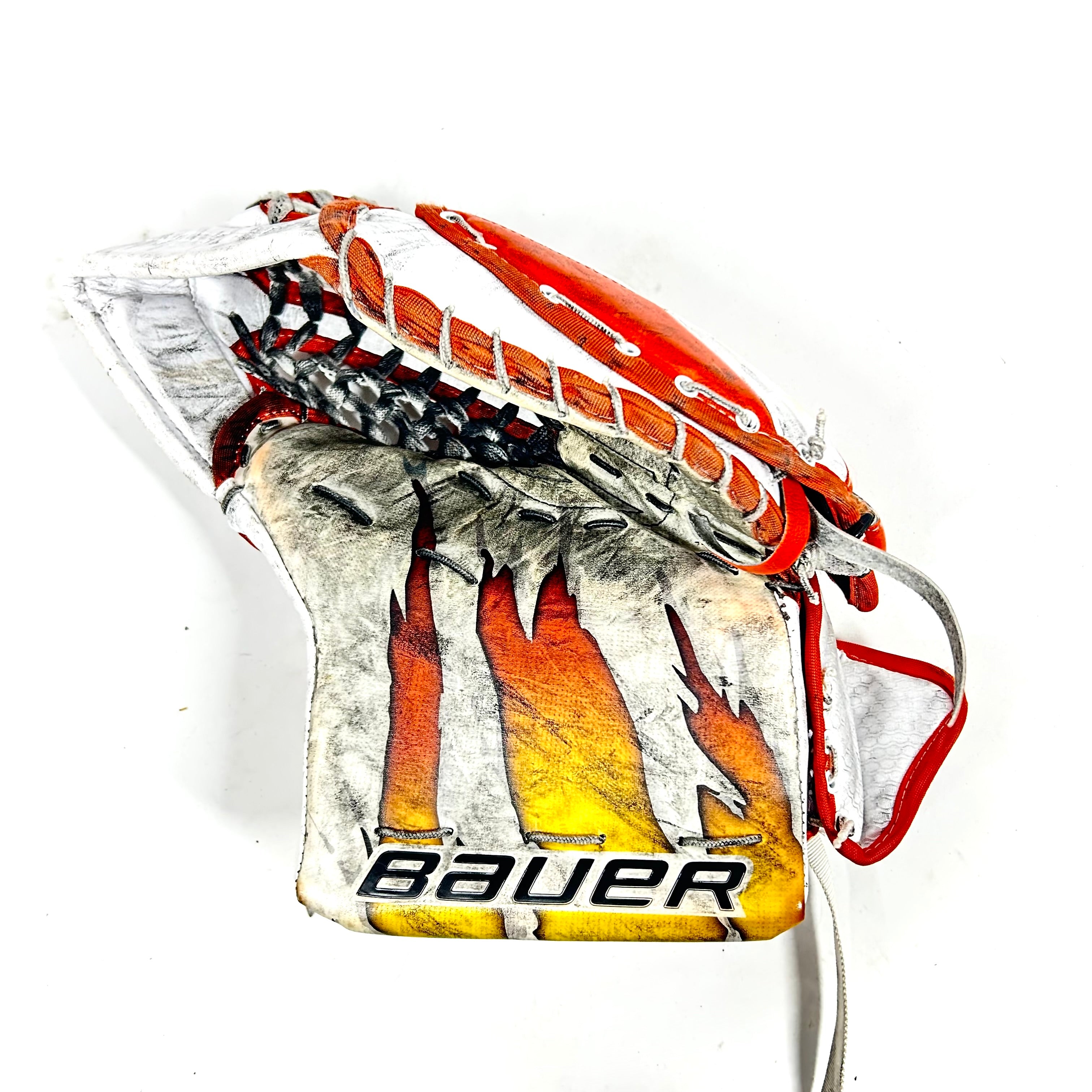 Bauer Supreme UltraSonic - Gant de gardien de but Pro Stock d'occasion (blanc/orange)